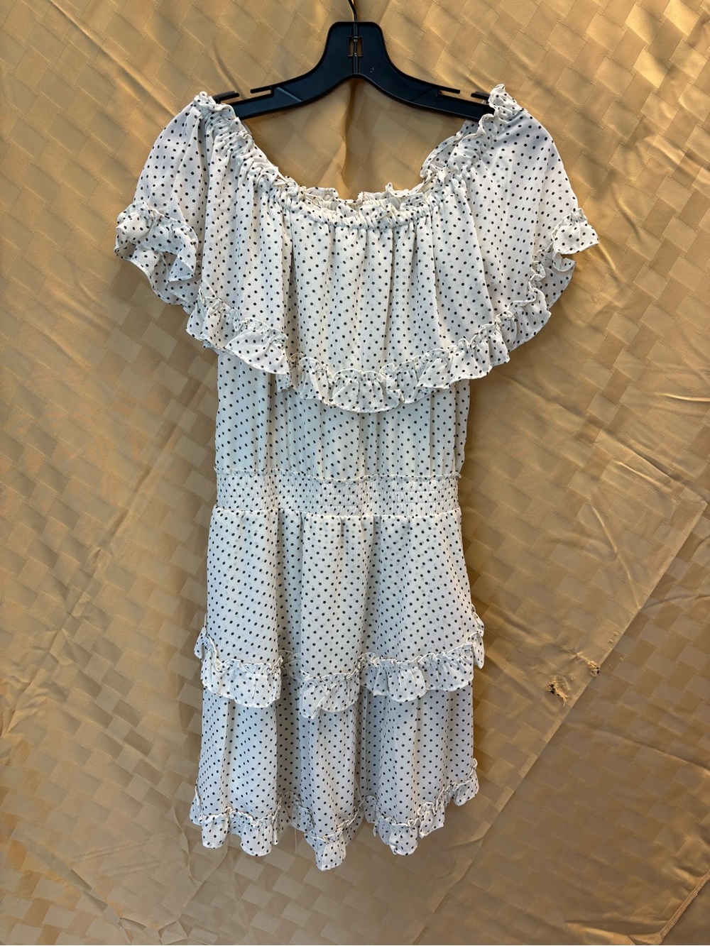 FAVLUX Cream Polka Dot Blouse with Black Dots